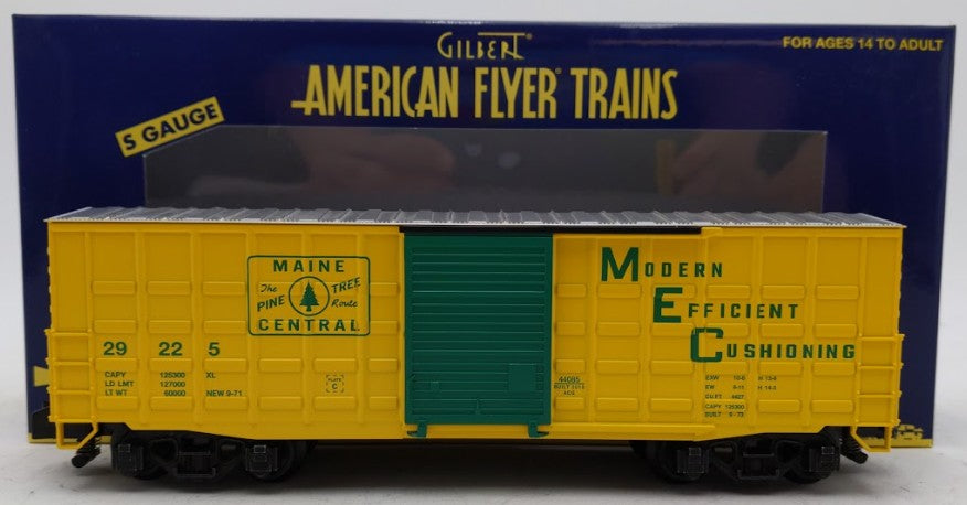 American Flyer 6-44085 S Gauge Maine Central Waffle Sided Boxcar #29225