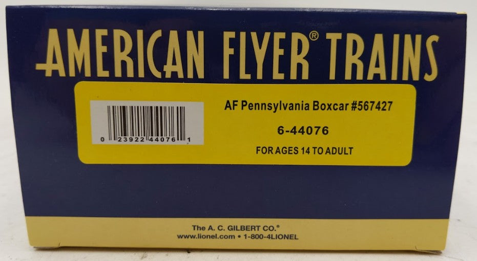 American Flyer 6-44076 S Gauge Pennsylvania American Flyer Boxcar #567427 NIB