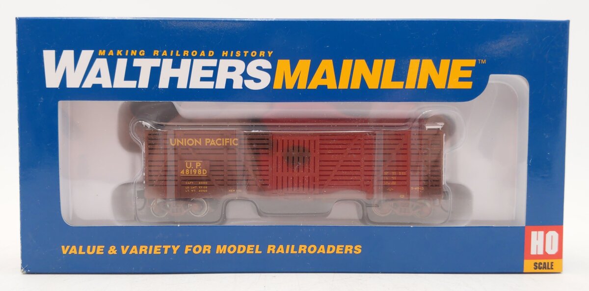 Walthers 910-61153 HO Union Pacific 40' Stock Car w/ Dreadnaught Ends #48198D