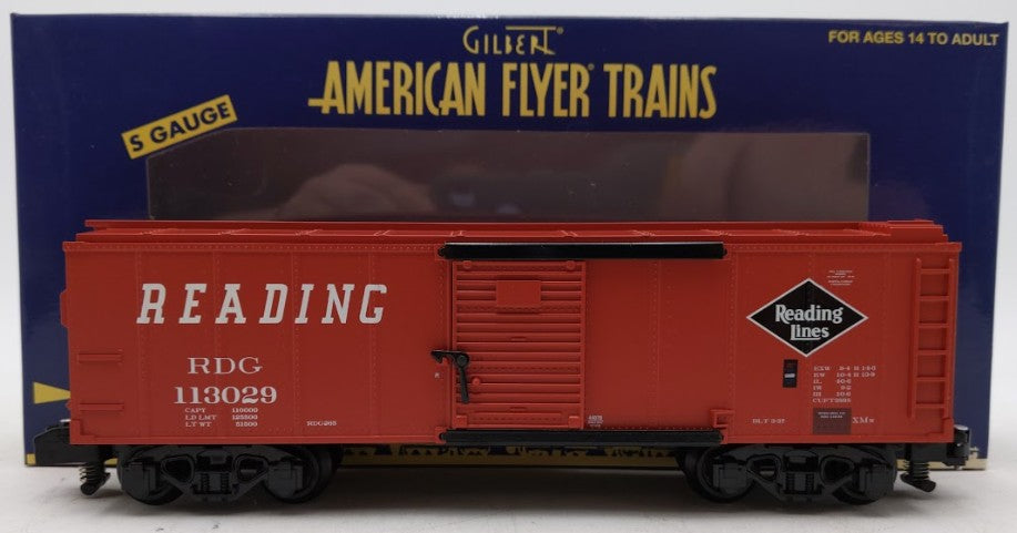 American Flyer 6-44078 S Gauge American Flyer Reading Boxcar #113029 NIB