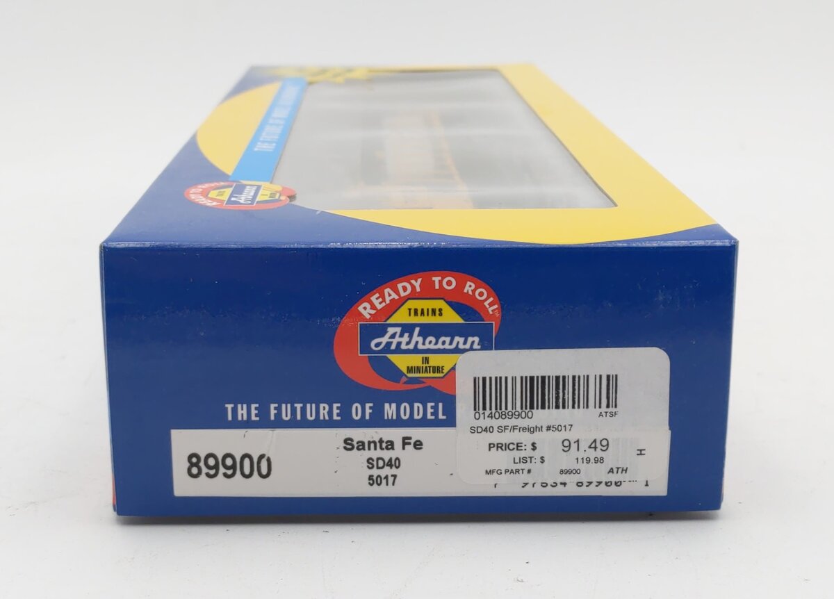 Athearn 89900 HO Scale Santa Fe SD40 Diesel Locomotive #5017
