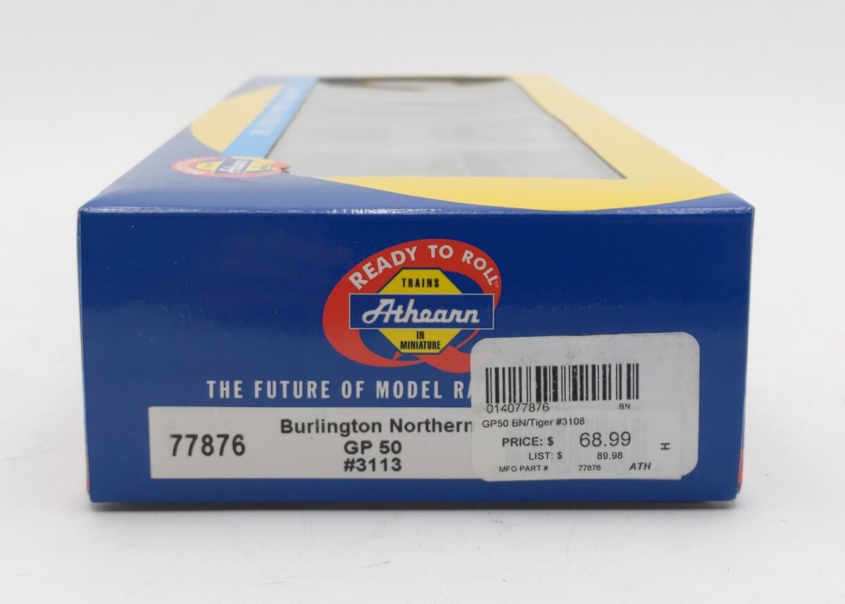 Athearn 77876 HO Burlington Northern/Tiger RTR GP50 Diesel Locomotive #3113