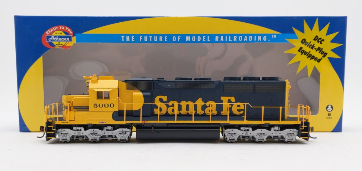 Athearn 89898 HO Scale Santa Fe SD40 Diesel Locomotive #5000