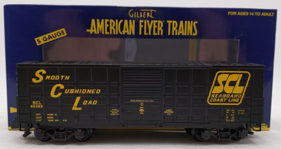 American Flyer 6-44087 S Gauge Seaboard Coast Line Waffle Sided Boxcar #80326