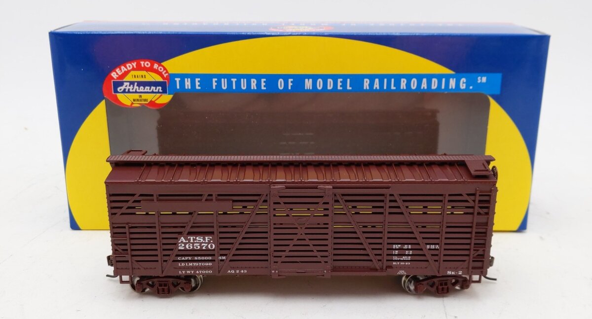 Athearn 73240 HO Santa Fe RTR 40' Stock Car #26570