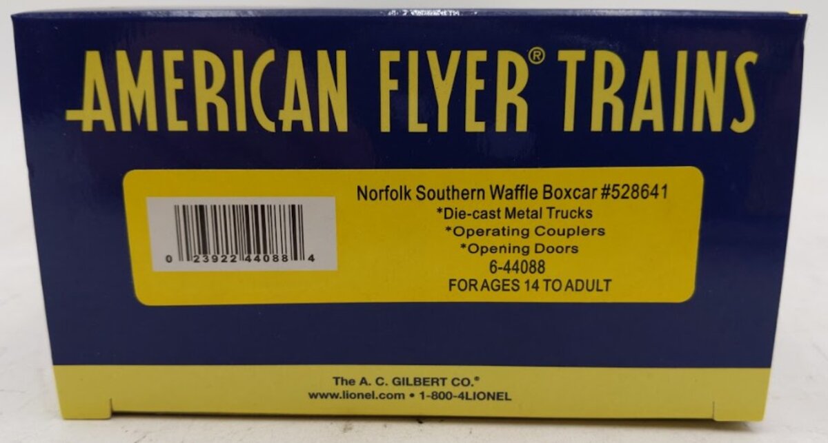 American Flyer 6-44088 S Gauge Southern Waffle Sided Boxcar #528641