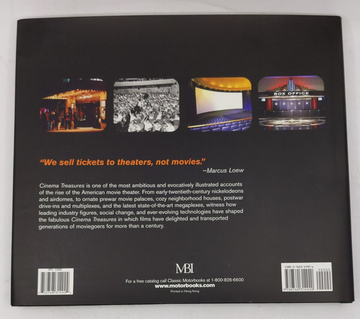 Cinema Treasures Hardcover Book By Andreas Fuchs, Ross Melnick EX