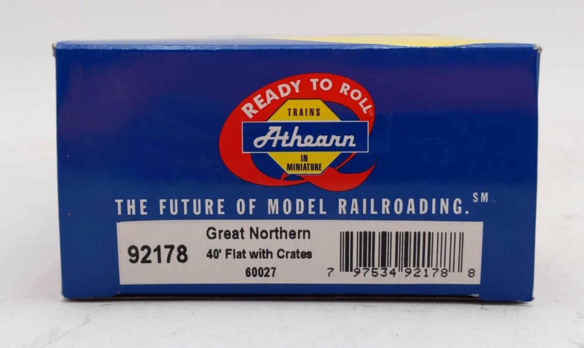 Athearn 92178 HO Great Northern 40' Flatcar w/Crates #60027