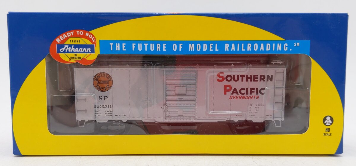 Athearn 70032 HO Southern Pacific RTR 40' YSD Overnight/Silver Box Car #163266
