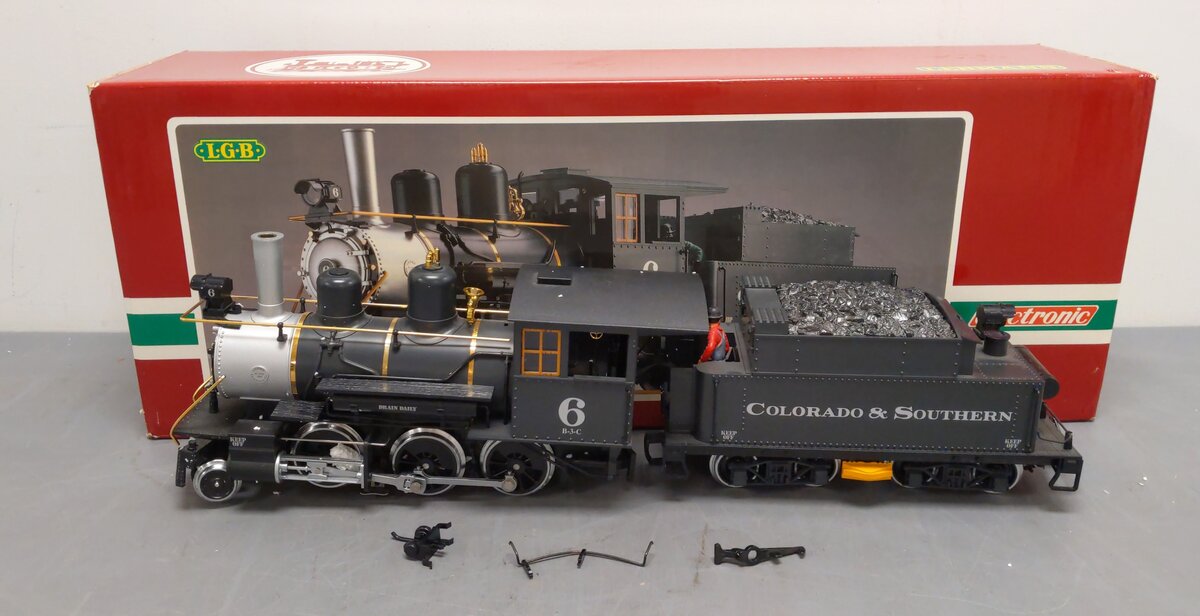 LGB 2019S G Scale Colorado & Southern Mogul Steam Locomotive & Tender #6 VG/Box