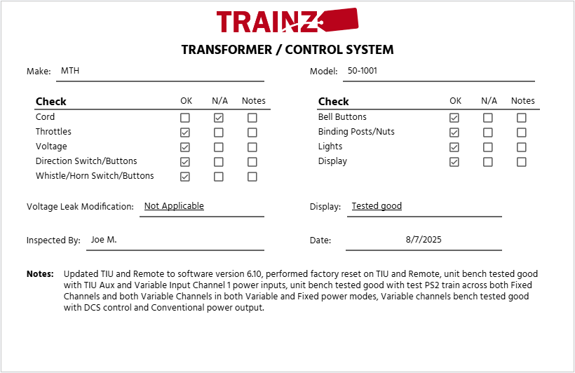 MTH 50-1001 DCS Track Interface Unit & Remote Control - USB Version (Rev. L) LN/Box