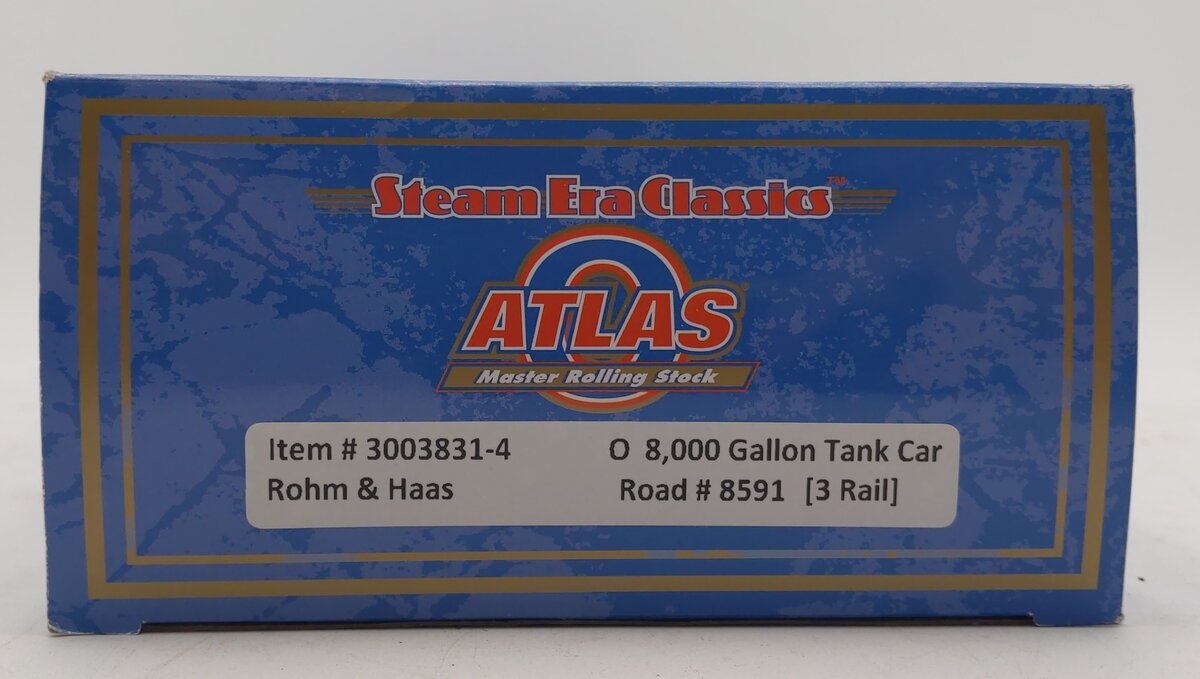 Atlas 3003831 O Gauge Rohm & Haas 8,000 Tank Car #8591 (3 Rail)