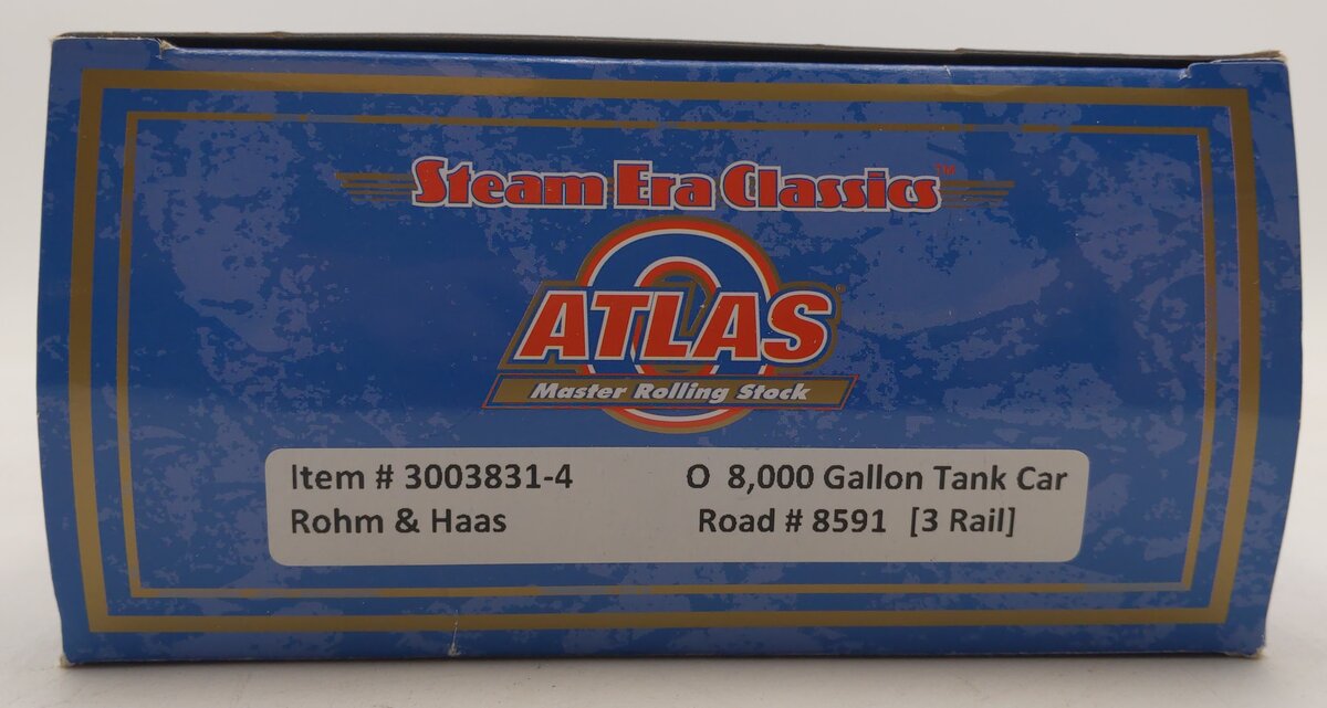 Atlas 3003831 O Gauge Rohm & Haas 8,000 Tank Car #8591 (3 Rail)