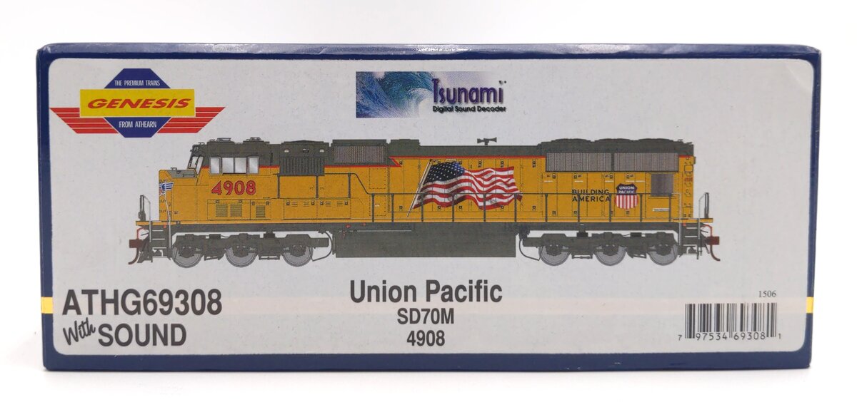Athearn G69308 HO Union Pacific EMD SD70M Diesel Locomotive w/DCC & Sound #4908