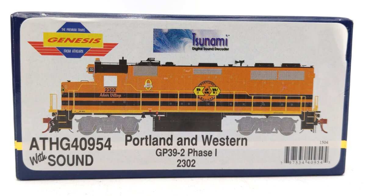 Athearn G40954 HO P&WR GP39-2 Phase I Diesel Locomotive w/DCC & Sound #2302