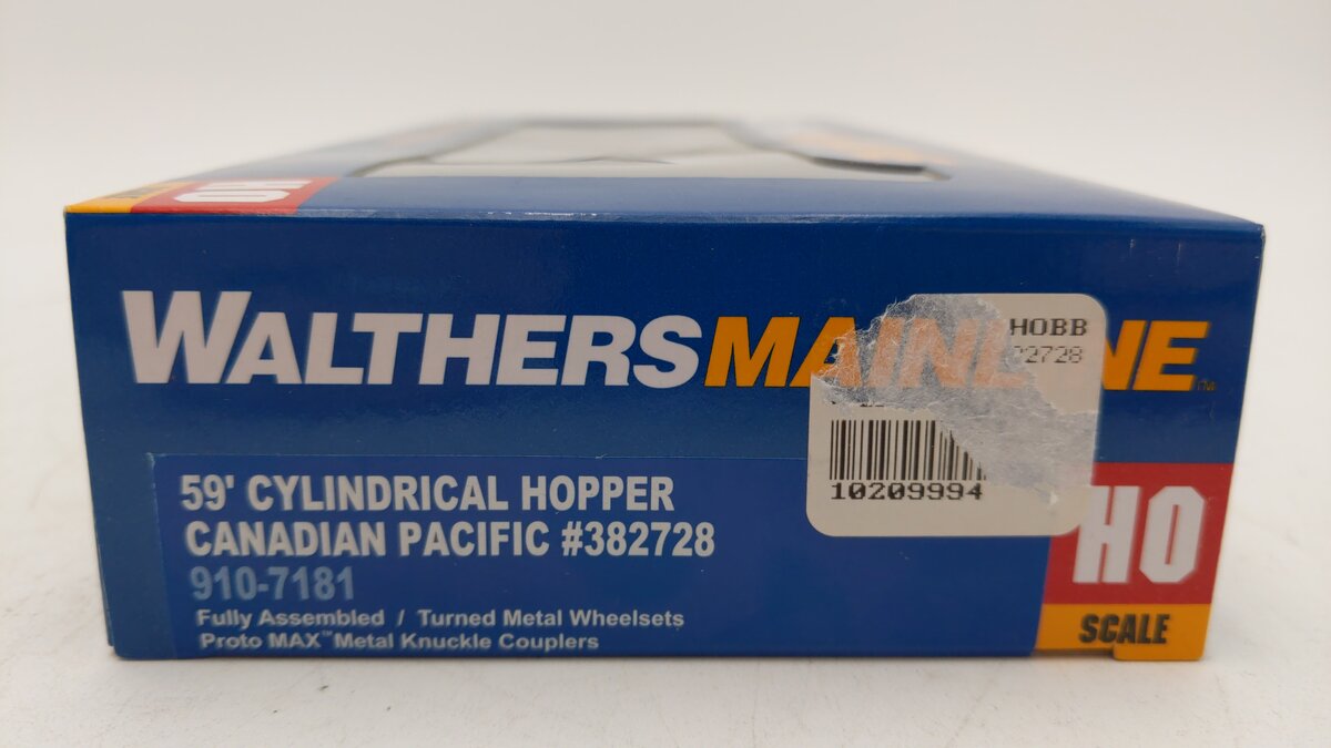 Walthers 910-7181 HO Scale Canadian Pacific Cylindrical Hopper Car #382728