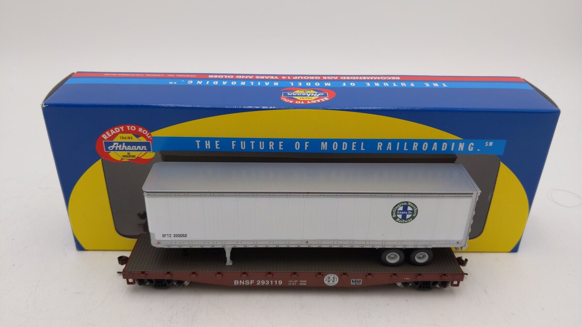 Athearn 92095 HO Scale Burlington Northern Santa Fe Flat Car W/ Load #293119