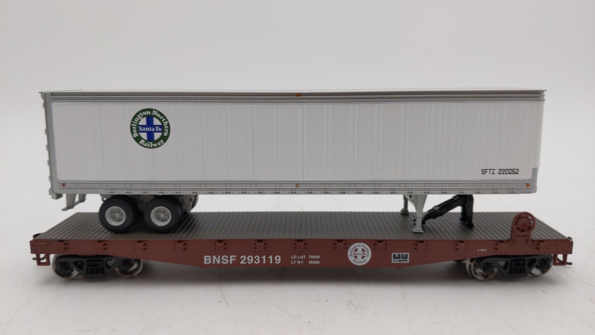 Athearn 92095 HO Scale Burlington Northern Santa Fe Flat Car W/ Load #293119