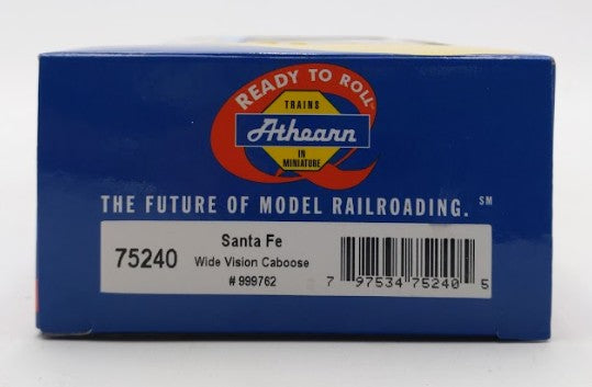 Athearn 75240 HO Atchison Topeka Santa Fe RTR Wide Vision Caboose #999762
