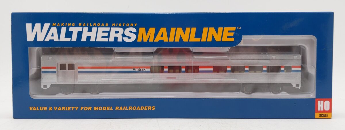 Walthers 910-30051 HO Scale Amtrak 85' Budd Baggage/Lounge Passenger Car LN/Box