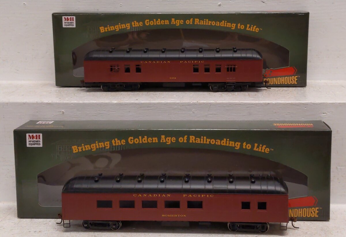 Roundhouse 86501/86561 HO Canadian Pacific Arch-Roof Passenger Cars [2] LN/Box
