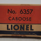 Lionel 6357 Vintage O Lionel Lines Circle L SP Style Lighted Caboose #6357 VG/Box