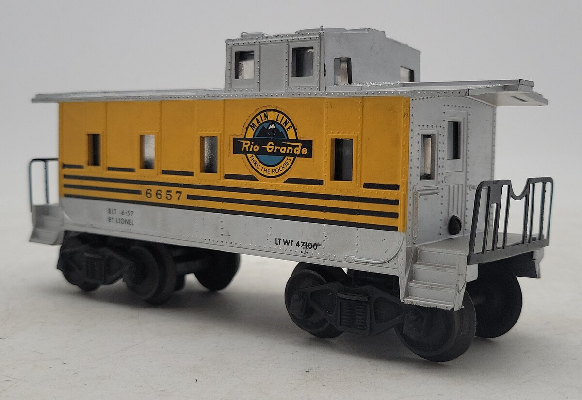 Lionel 6657 Vintage O Rio Grande Caboose VG
