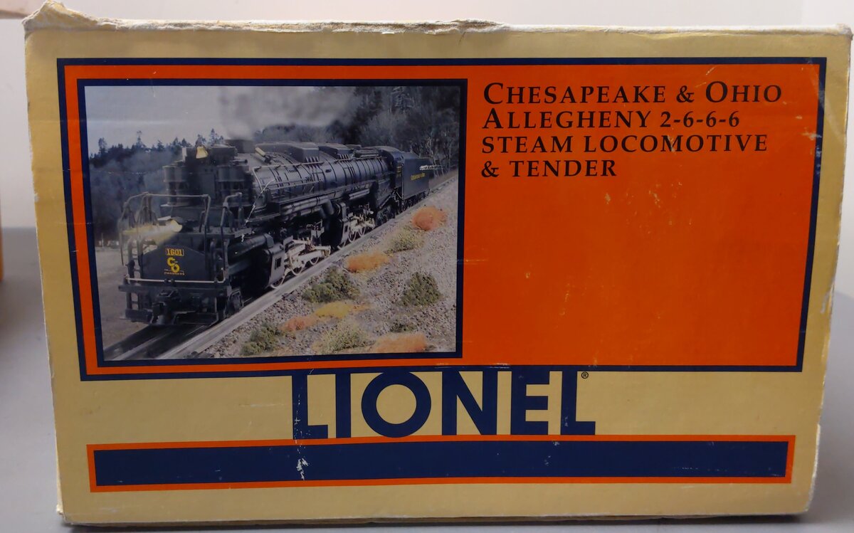Lionel 6-28011 O-Gauge C&O 2-6-6-6 H6 Allegheny Steam Loco & Tender #1601 EX/Box