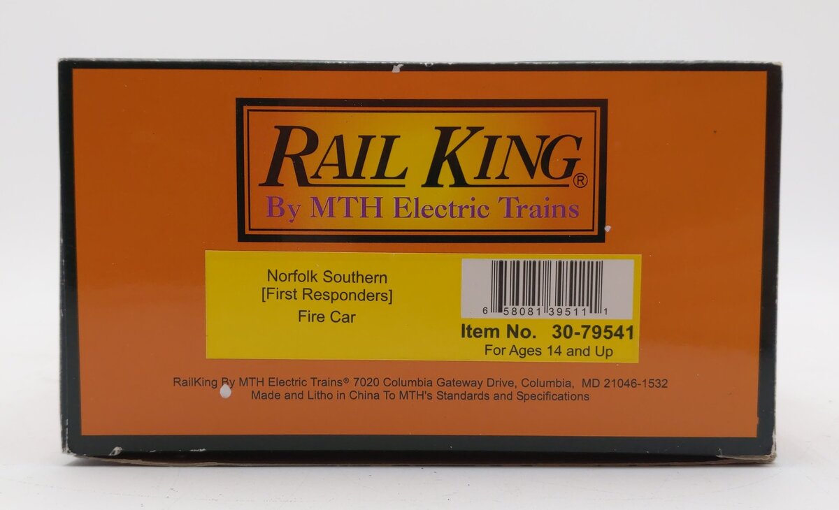 MTH 30-79541 O Norfolk Southern (First Responders) Fire Car #911