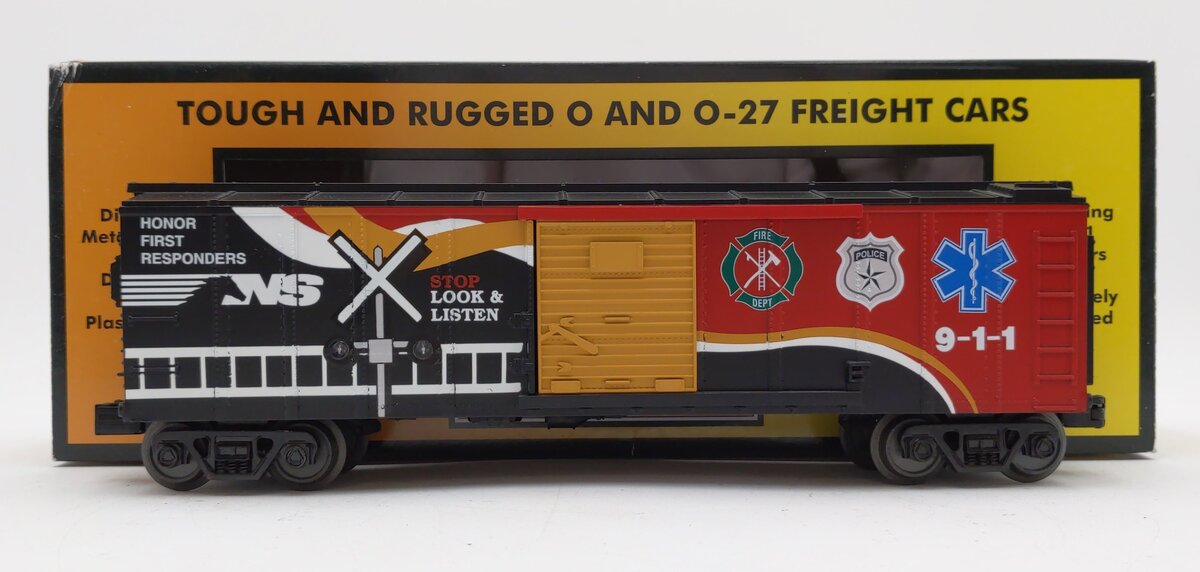 MTH 30-74854 O Gauge Norfolk Southern RailKing Boxcar with Blinking LEDs