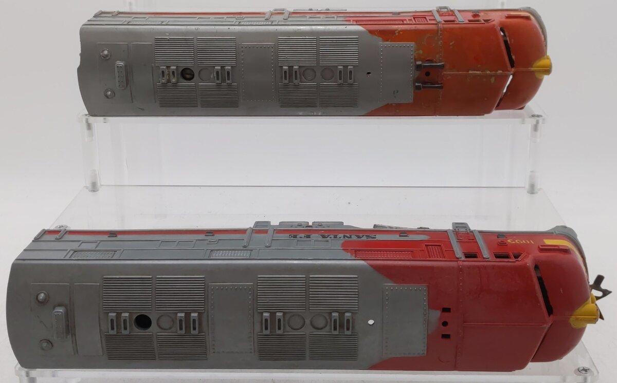Marx 1095 Vintage O Santa Fe AA Diesel Locomotives VG