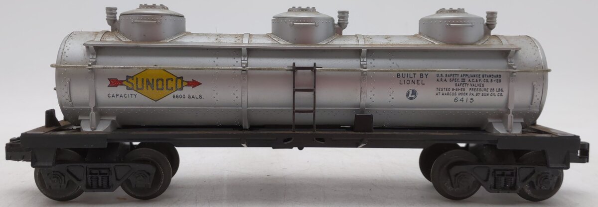 Lionel 6415 Vintage O Sunoco Triple Dome Tank Car VG/Box