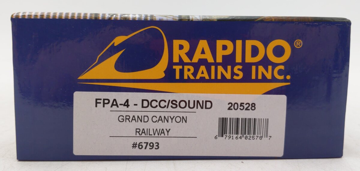 Rapido Trains 20528 HO Grand Canyon Railway MLW FPA4 #6793 w/DCC & Sound