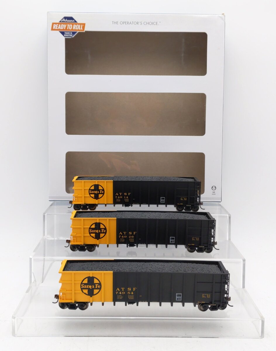 Athearn 97587 HO Santa Fe Thrall High Side Coal Gondola #1 - RTR