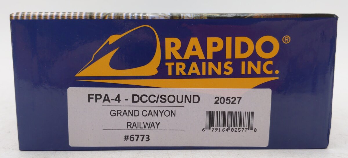 Rapido Trains 20527 HO Grand Canyon Railway MLW FPA4 #6773 w/DCC & Sound