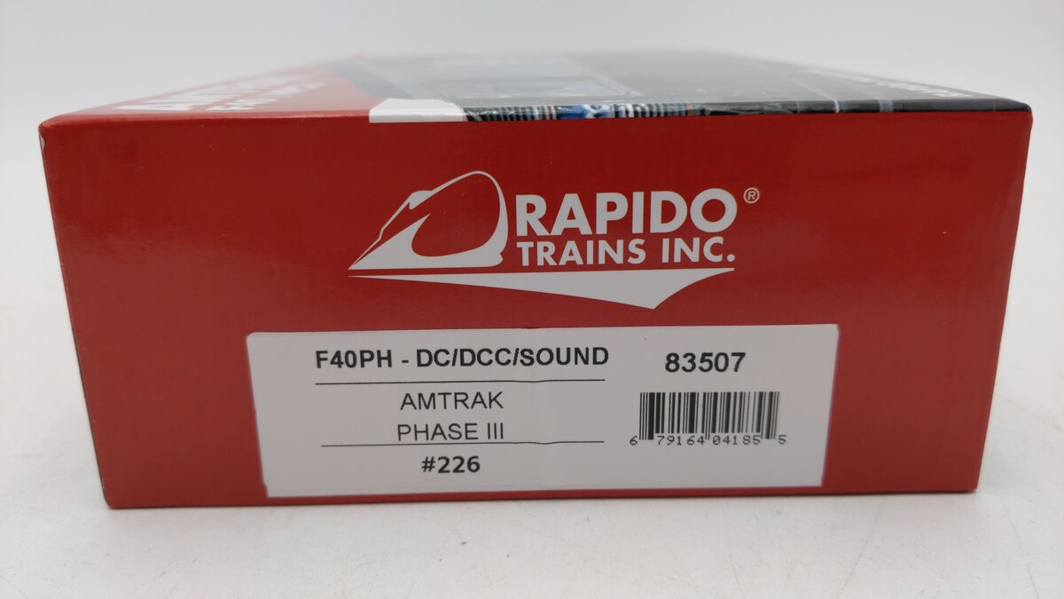 Rapido Trains 83507 HO Scale F40PH Amtrak Diesel Locomotive #225 w/DCC