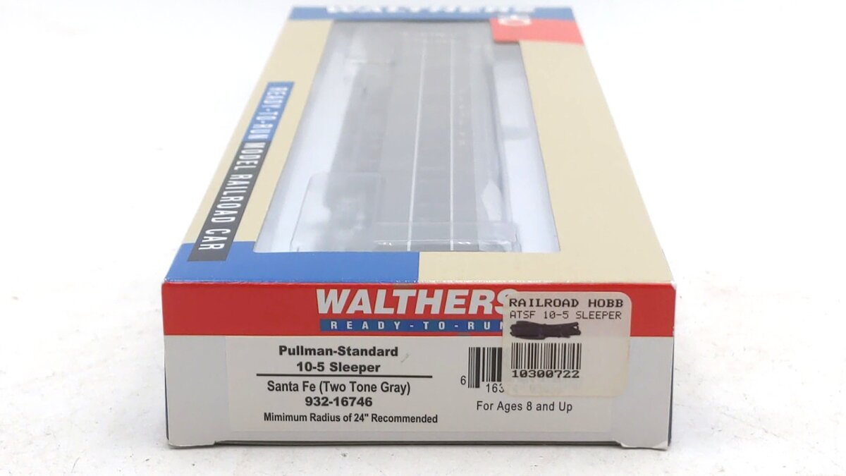 Walthers 932-16746 HO Santa Fe Pullman Standard 10-5 Sleeper NIB