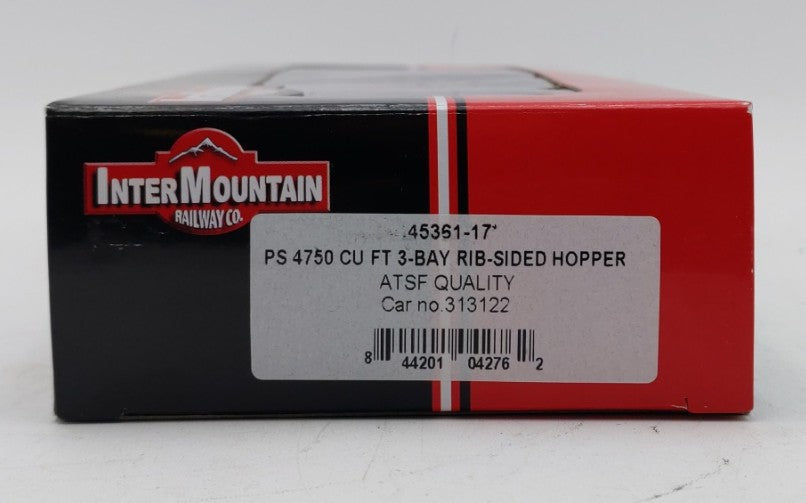 InterMountain 45361-17 HO ATSF PS 4750 Cu. Ft. 3-Bay Rib-Sided Hopper #313122