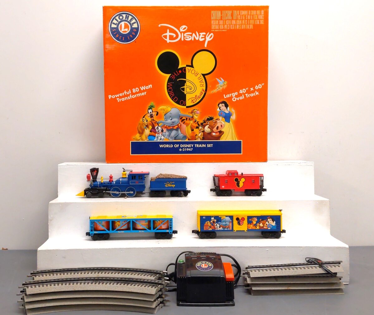 Lionel 6-31947 O Gauge World of Disney Steam Train Set EX/Box