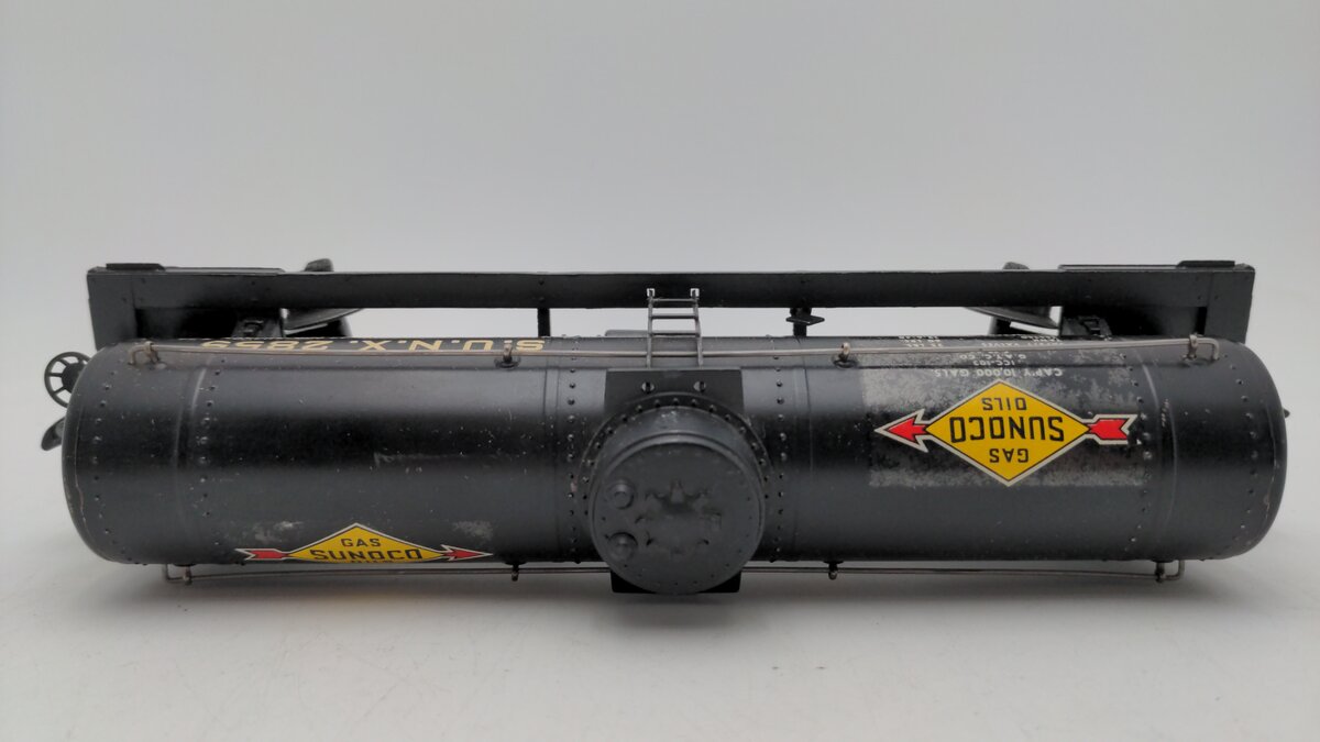 Lionel 2855 Vintage O Gauge Postwar Sunoco Black Semi-Scale Tank Car VG/Box