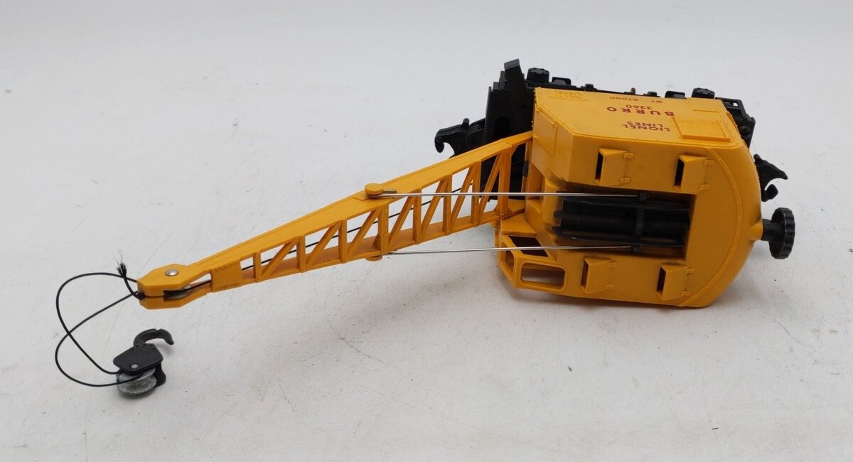 Lionel 3360 Vintage O Gauge Postwar Operating Burro Crane Car VG