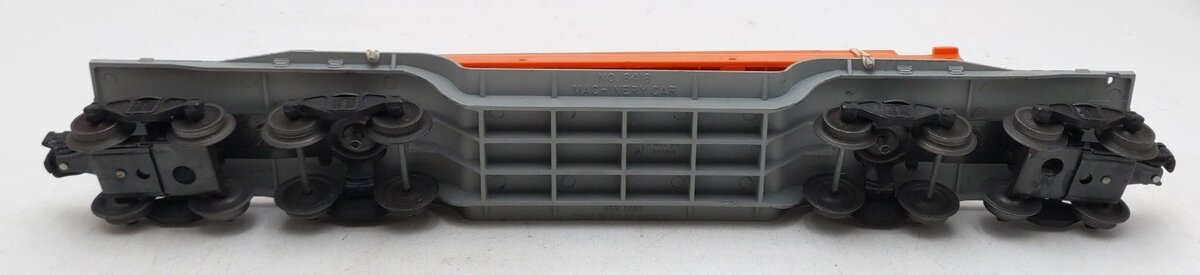 Lionel 6418 Vintage O Girder Bridge Machinery Car with Orange Girders VG/Box