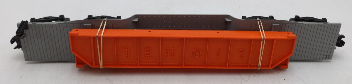 Lionel 6418 Vintage O Girder Bridge Machinery Car with Orange Girders VG/Box