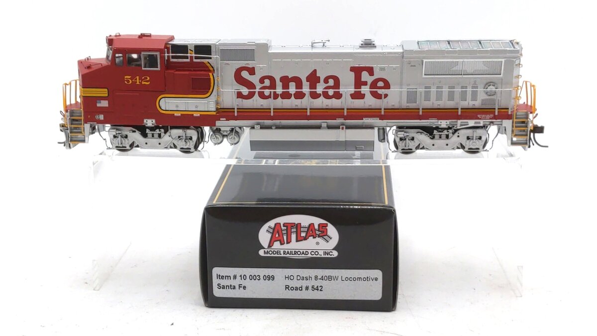 Atlas 10003099 HO Scale Santa Fe Dash 8-40BW Diesel Loco w/DCC & Sound #542