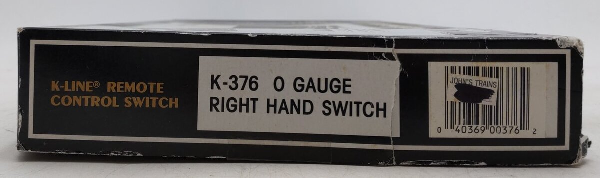 K-Line K-0376 O 42" Right Hand Remote Control Switch Turnout EX/Box