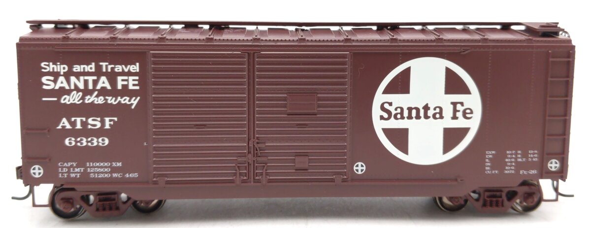 Athearn 74902 HO Scale Santa Fe 40' Double Door Boxcar #6339