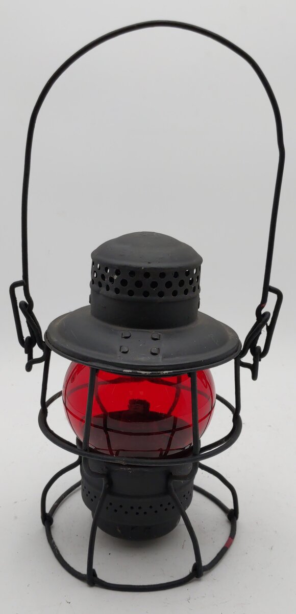 Adlake Vintage Pennsylvania Railroad Lantern w/Red Globe VG