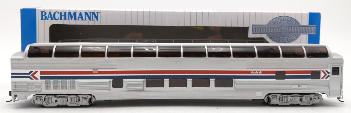 Bachmann 13005 HO Amtrak Phase I 85' Budd Full Dome Passenger Car