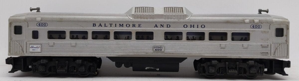 Lionel 400 Vintage O Powered Baltimore & Ohio Commuter Car VG