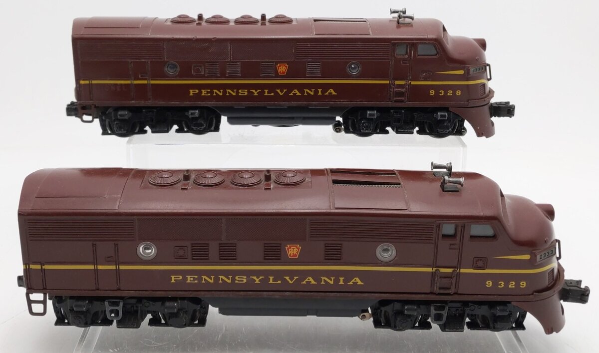 Lionel 2333 Vintage O Gauge Custom PRR F3 AA Diesel Locomotive Set #9328/9329